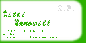 kitti manowill business card